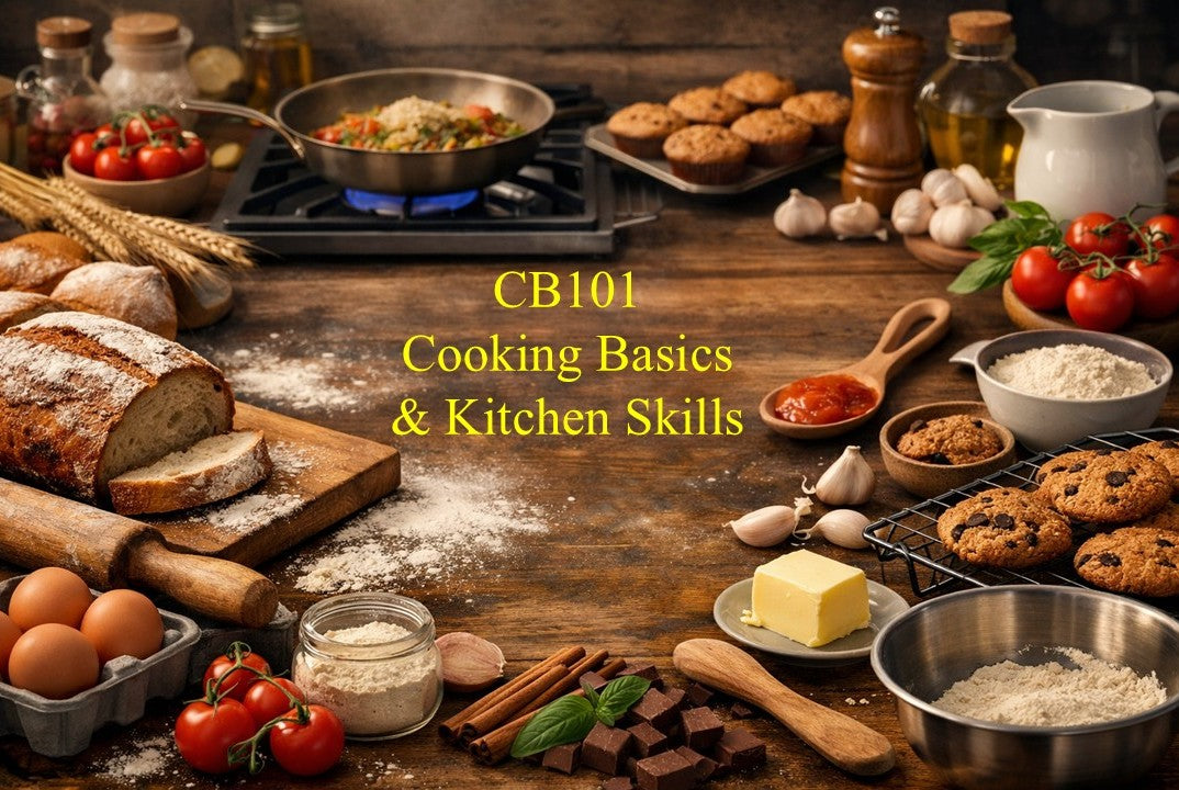 CB101: Cooking Basics & Kitchen Skills Welcome & Instruction Package